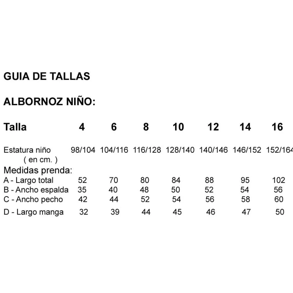 Albornoz infantil cobalto