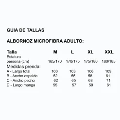 Albornoz microfibra adulto fresa
