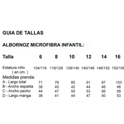 Albornoz microfibra infantil bosque