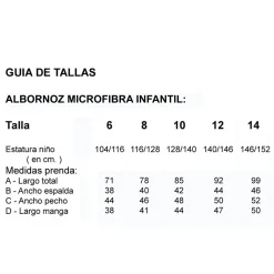 Albornoz microfibra infantil coral