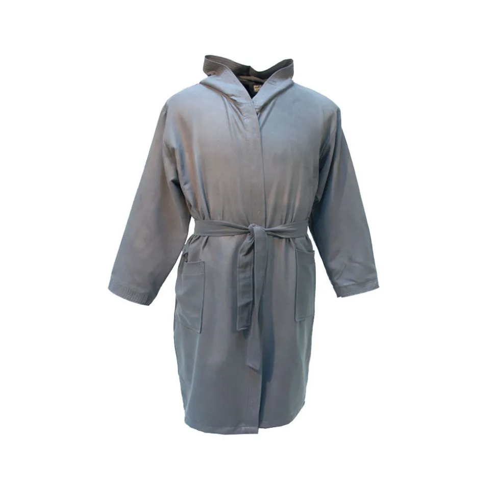 Albornoz microfibra infantil gris