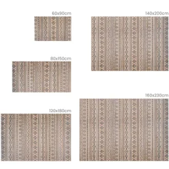 Alfombra Bambú Etnic Blanco-Gris