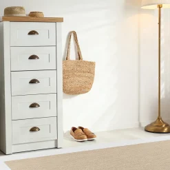 Alfombra tejido de vinilo Beige-Blanco