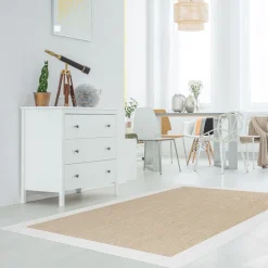 Alfombra tejido de vinilo Beige-Blanco