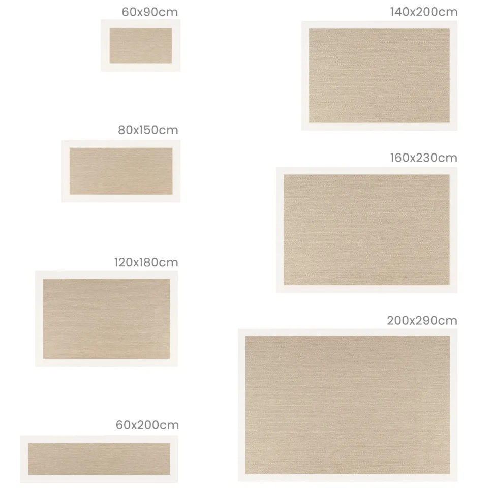 Alfombra tejido de vinilo Beige-Blanco