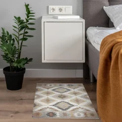 Alfombra vinílica estampada Kilim Grises