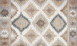 Alfombra vinílica estampada Kilim Grises