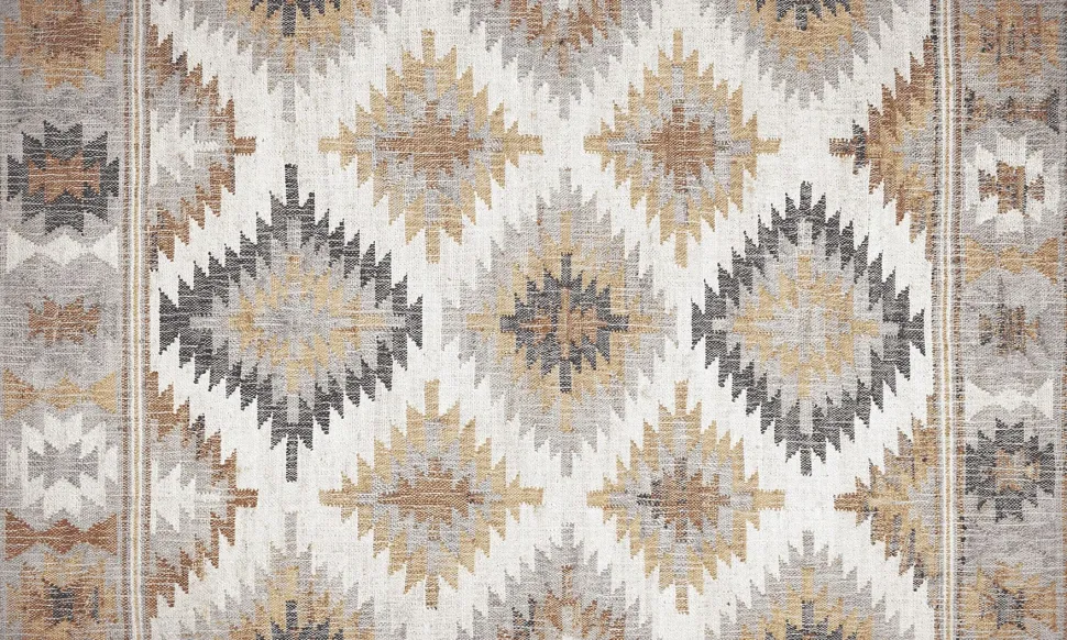 Alfombra vinílica estampada Kilim Grises