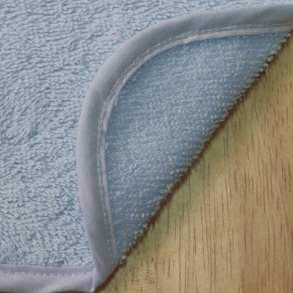 Babero rizo liso azul 20x25