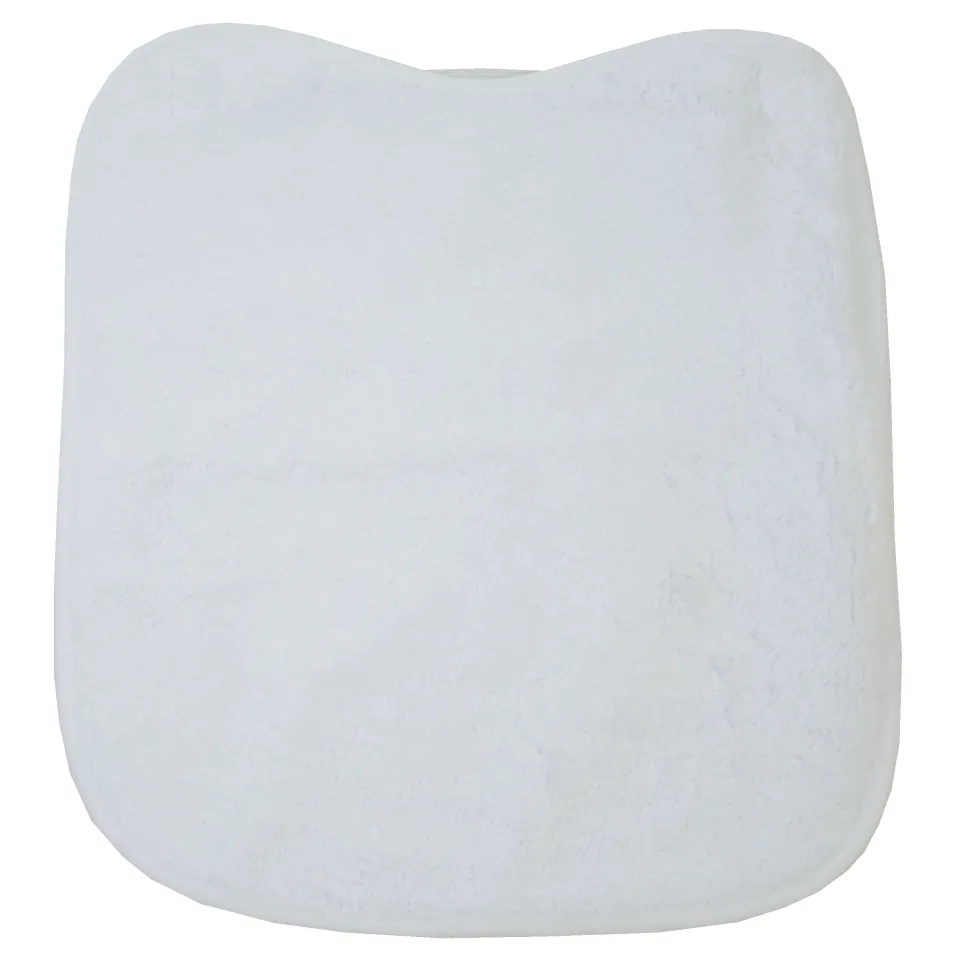Babero rizo plastico con goma blanco
