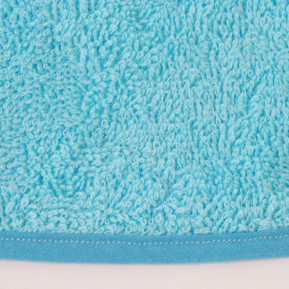 Babero rizo plastico con goma turquesa