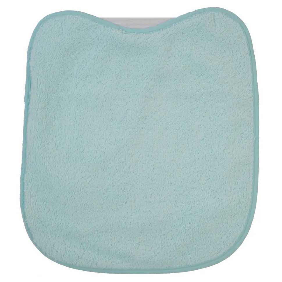 Babero rizo plastico con goma verde