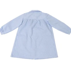 Bata escolar con botones celeste