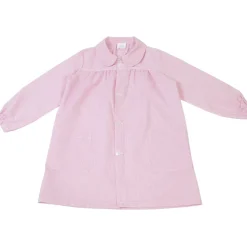 Bata escolar con botones rosa