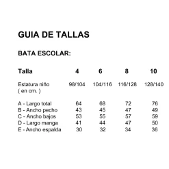 Bata escolar con botones rosa
