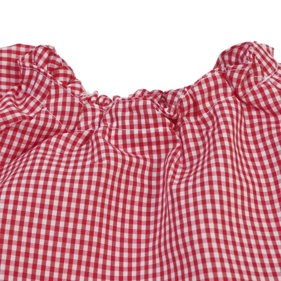 Bata escolar unisex rojo