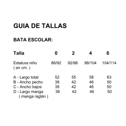 Bata escolar unisex rosa