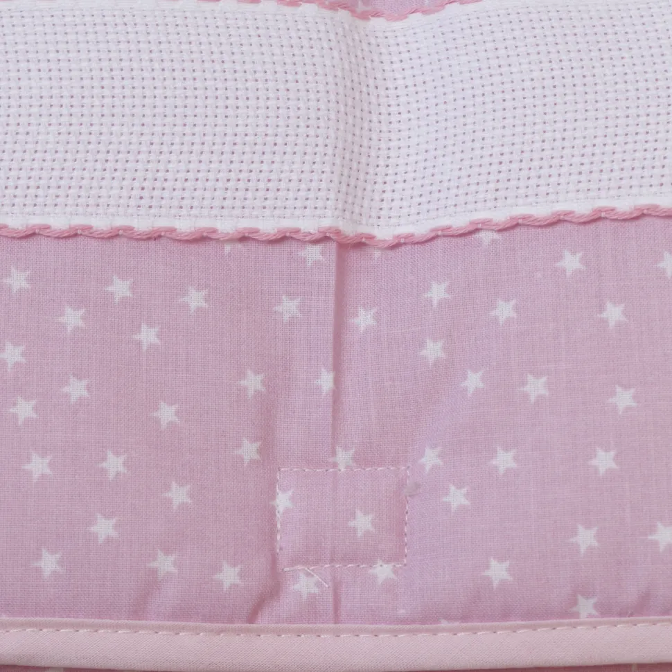 Cambiador plegable panamá estrellas bco/rosa