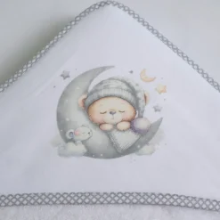 Capa baño oso luna 450 blanco/gris