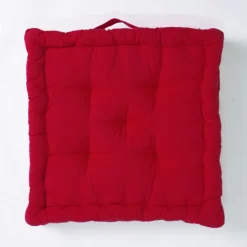 Cojín de suelo cotton rojo