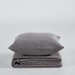 Colcha algodón nido abeja gris 214
