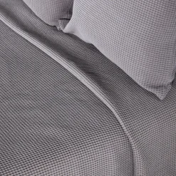Colcha algodón nido abeja gris 214