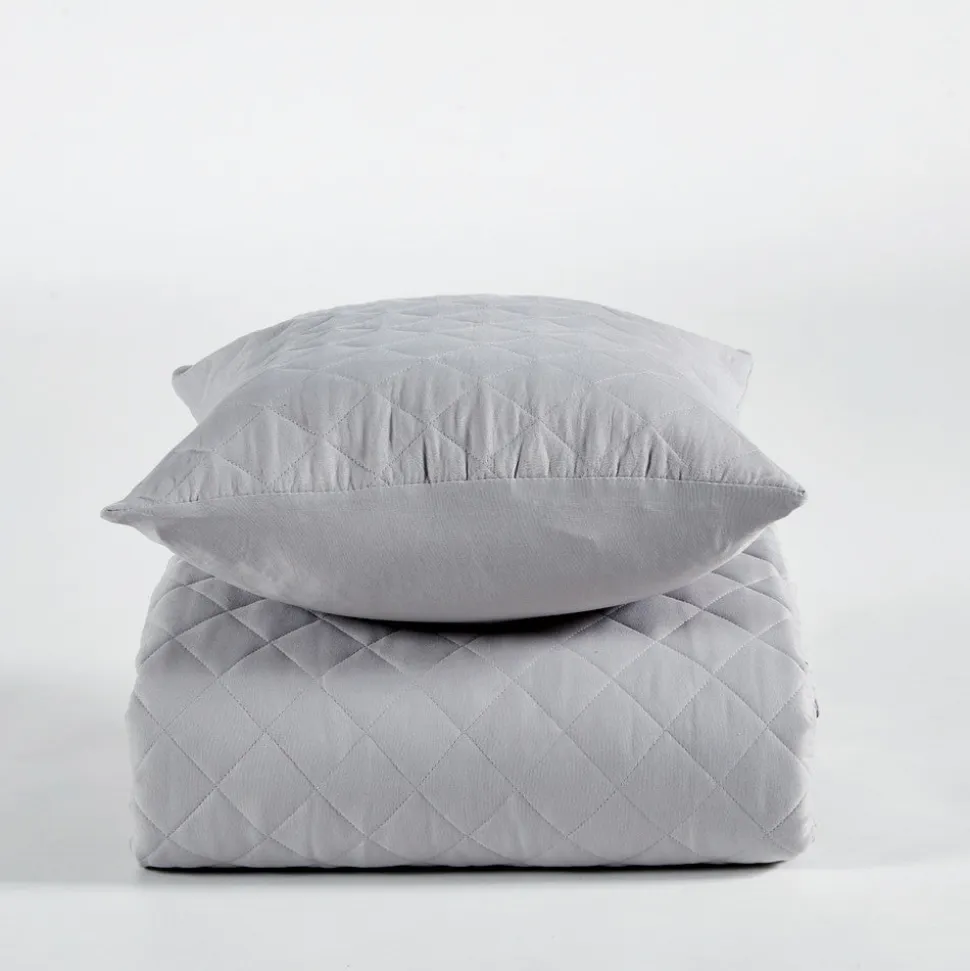 Colcha boutie microfibra deluxe gris