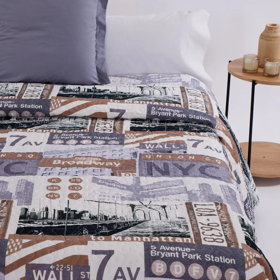 Colcha boutie microfibra wall street