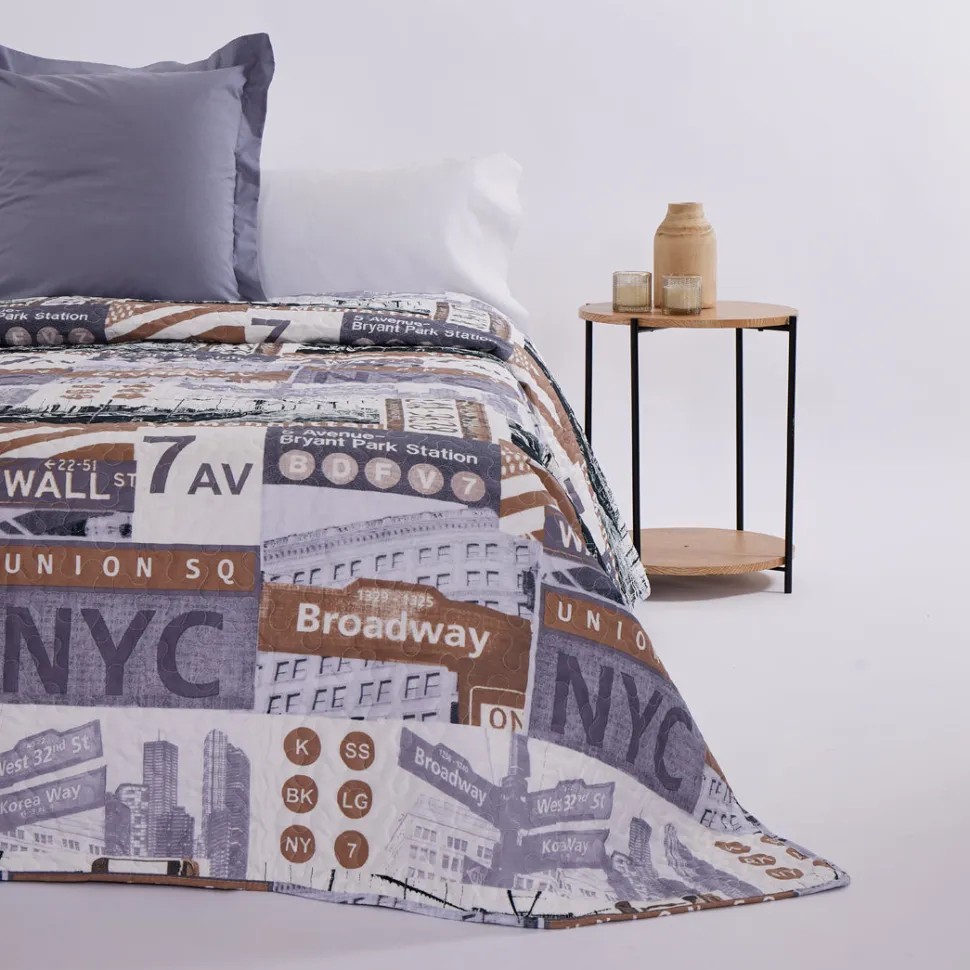Colcha boutie microfibra wall street