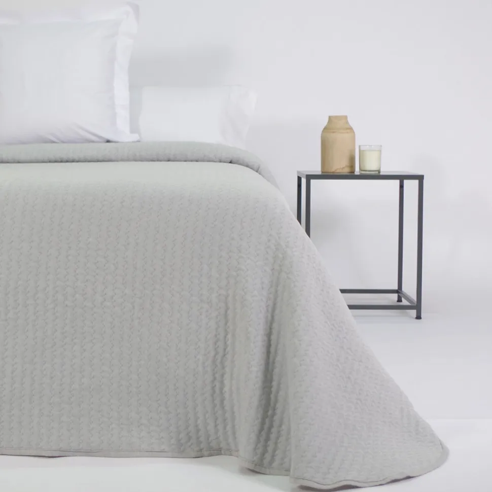 Colcha jacquard 360 gris