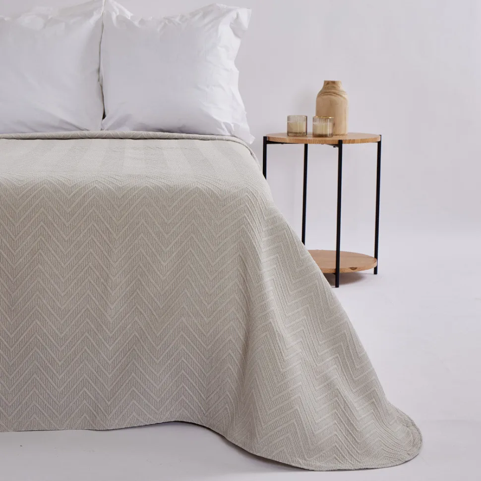 Colcha jacquard 1090 piedra