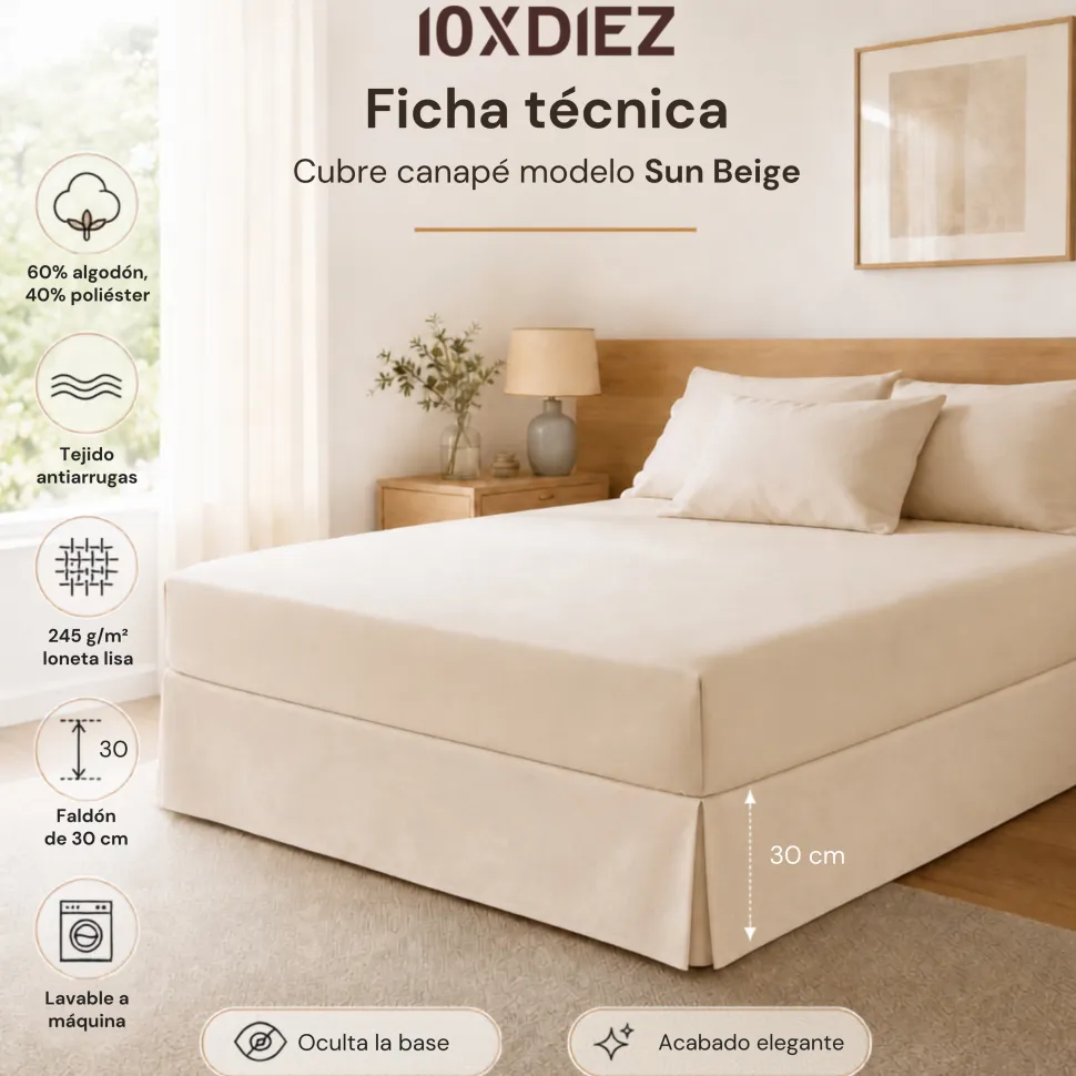 Cubre canapé sun beige