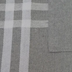 Delantal cotton cuadro gris 8