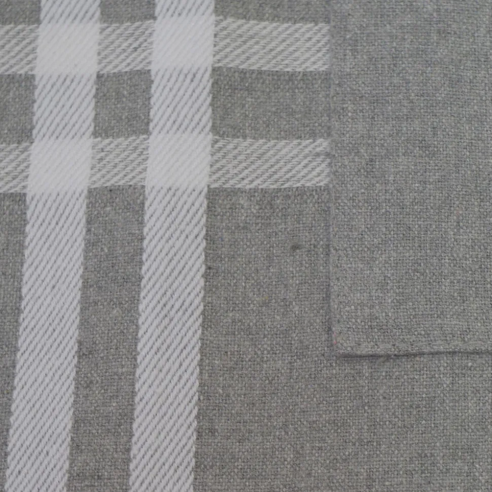Delantal cotton cuadro gris 8