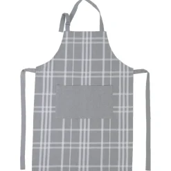 Delantal cotton cuadro gris 8