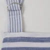Delantal cotton rayas azul 3