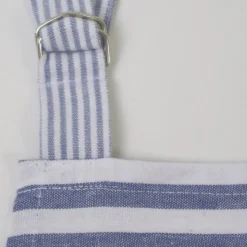 Delantal cotton rayas azul 3