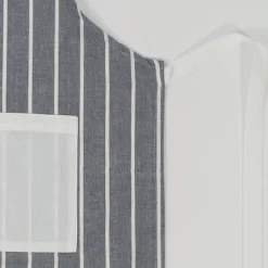 Delantal cotton rayas gris 9