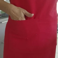 Delantal cotton rojo