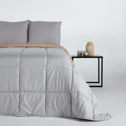 Edredón invierno liso Gris-Beige Micro