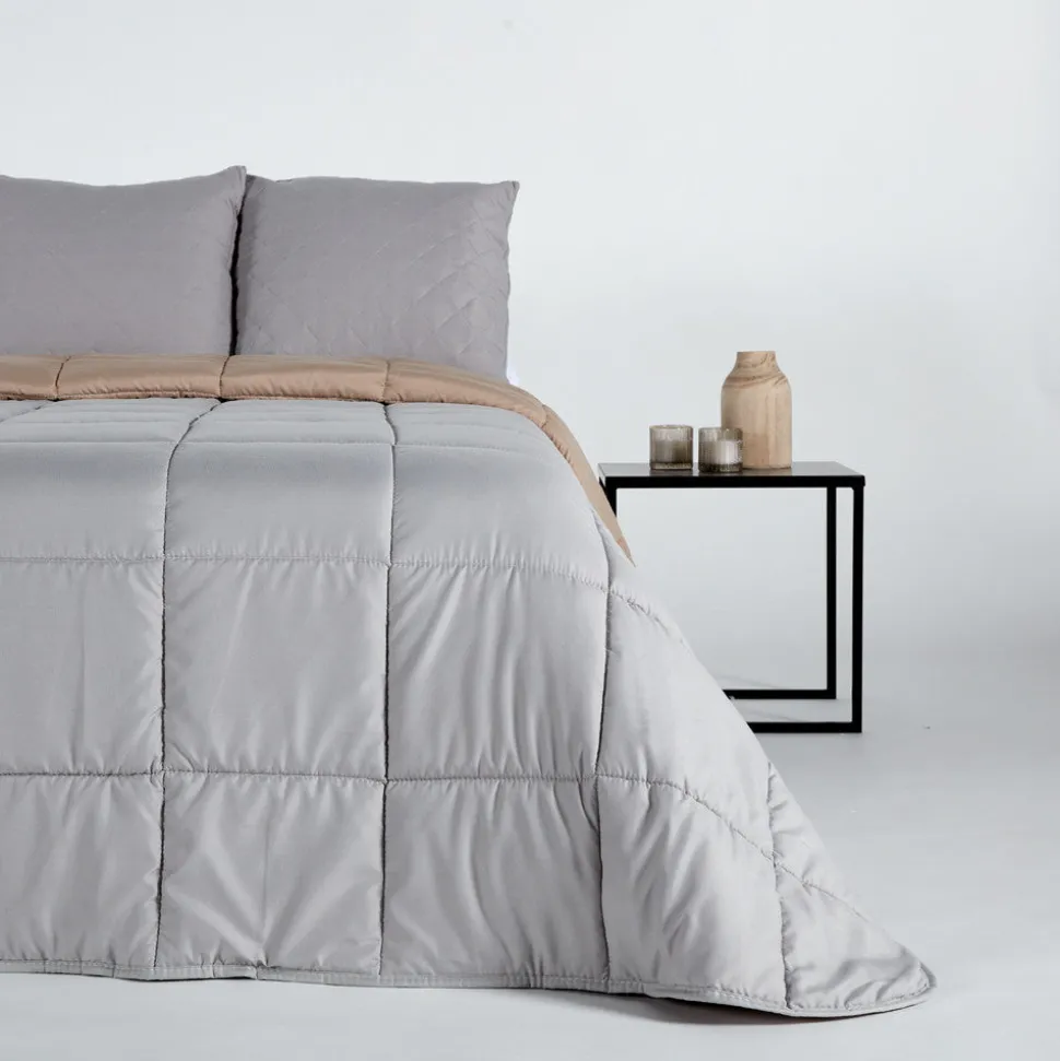 Edredón invierno liso Gris-Beige Micro