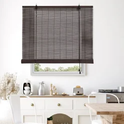 Estor Enrollable Bambú Natural Wenge