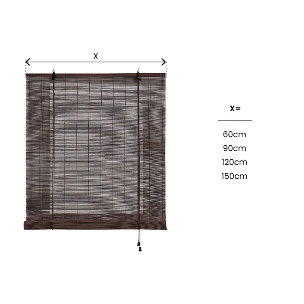 Estor Enrollable Bambú Natural Wenge