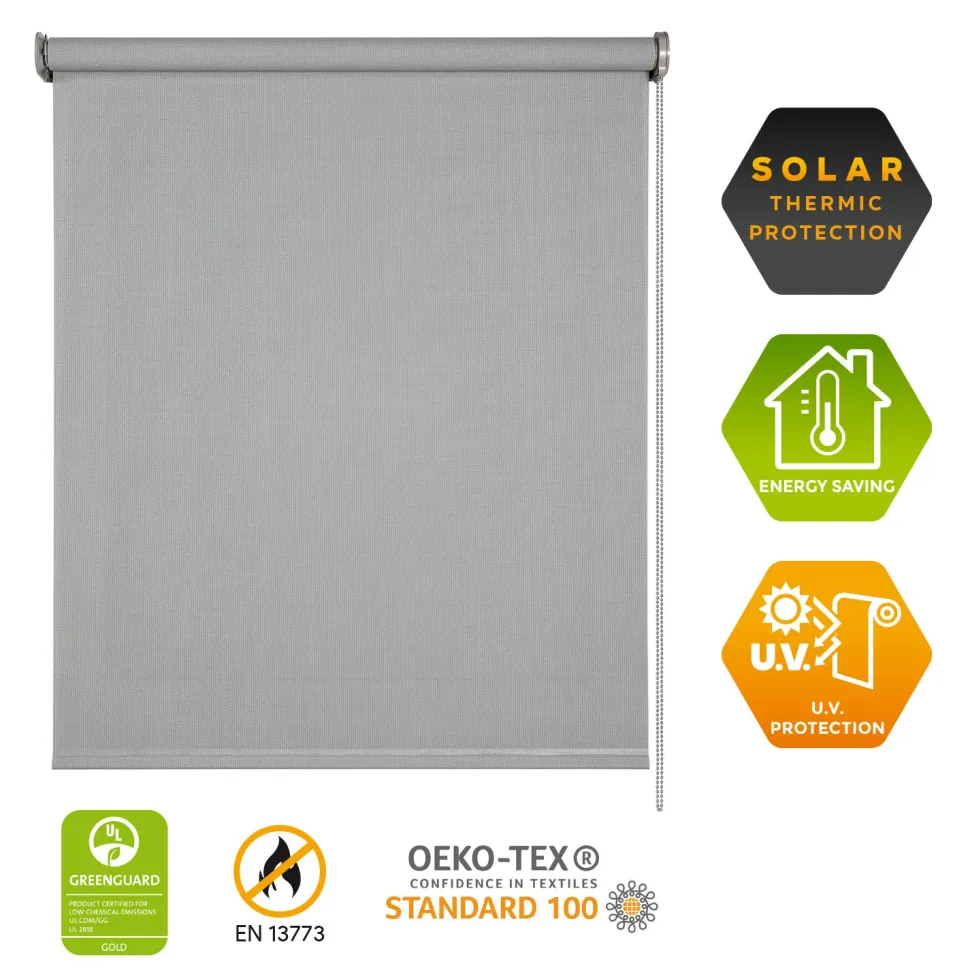 Estor enrollable motorizado Screen solar premium Gris