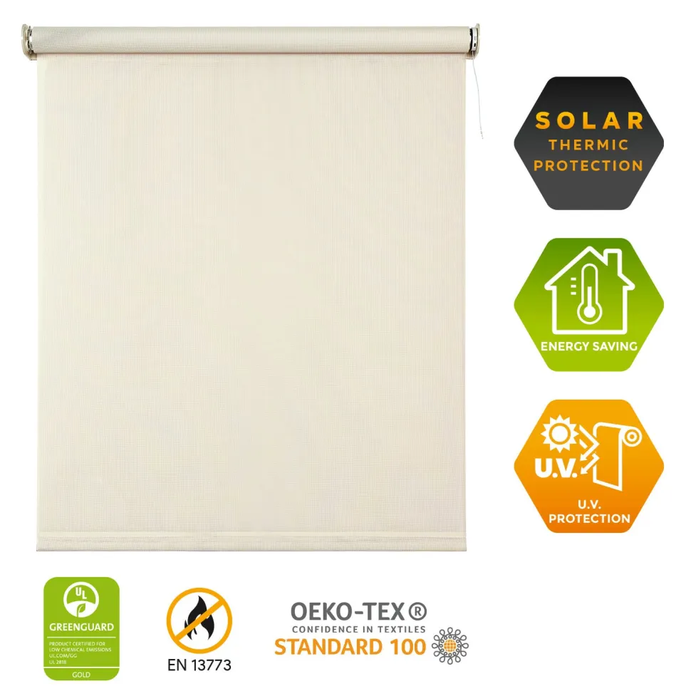 Estor enrollable motorizado Screen solar premium Lino