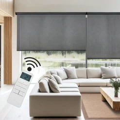 Estor enrollable motorizado Screen solar premium Grafito