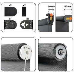 Estor enrollable motorizado Screen solar premium Grafito
