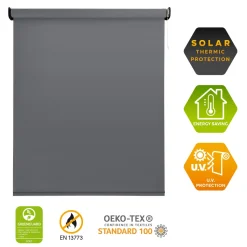 Estor enrollable motorizado Screen solar premium Grafito