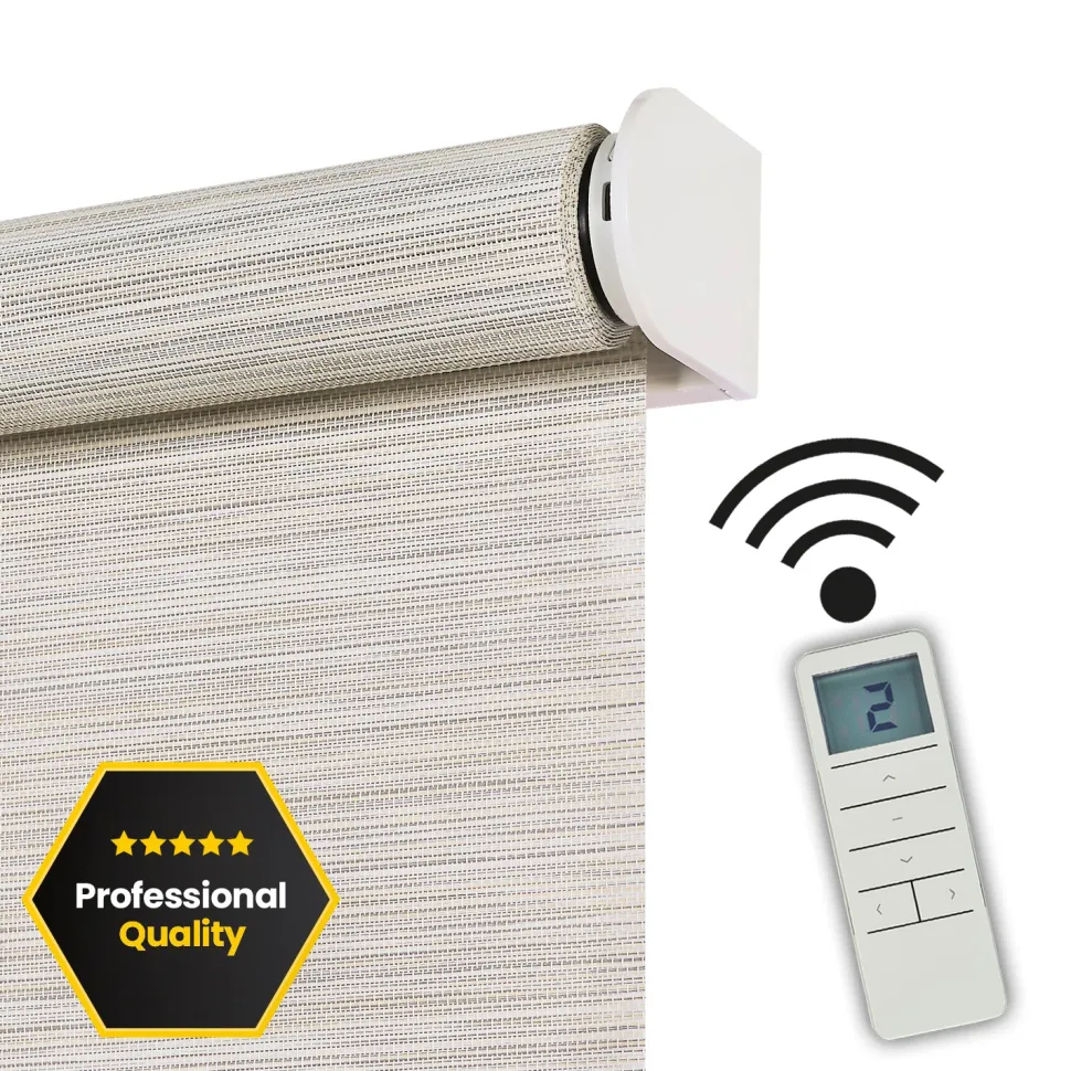 Estor enrollable motorizado Screen solar premium Textura Gris