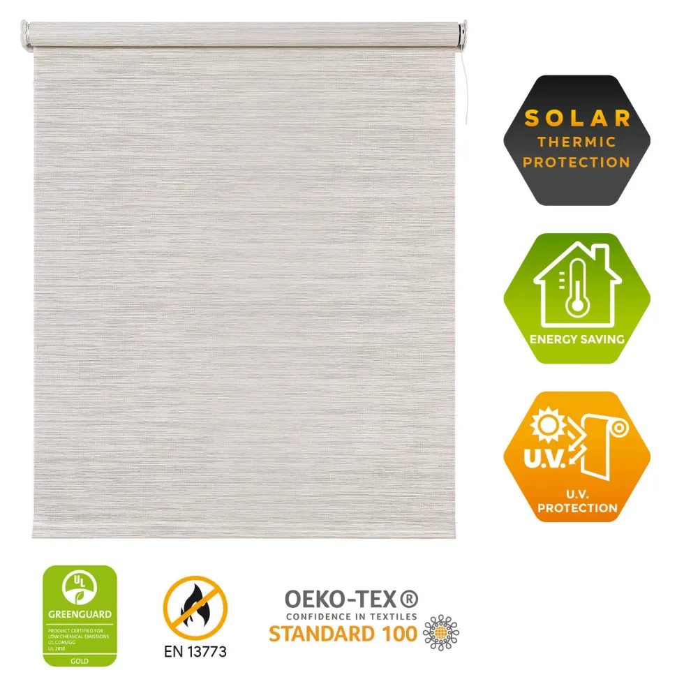 Estor enrollable motorizado Screen solar premium Textura Gris